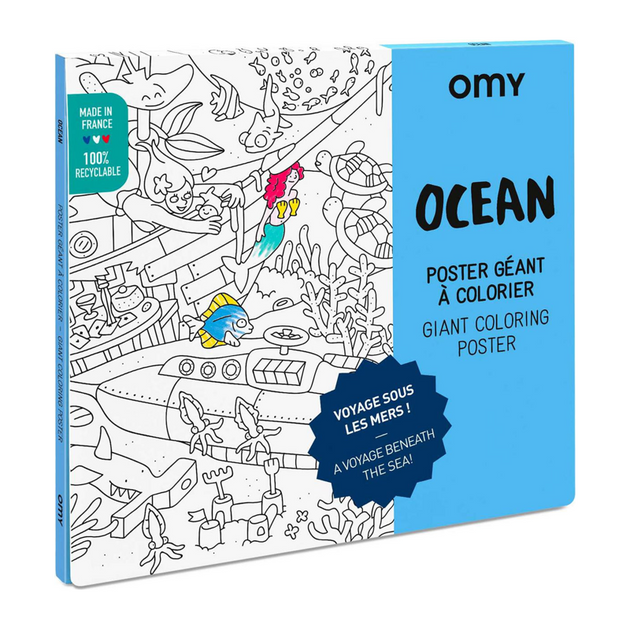 Ausmalbild OMY hellblau