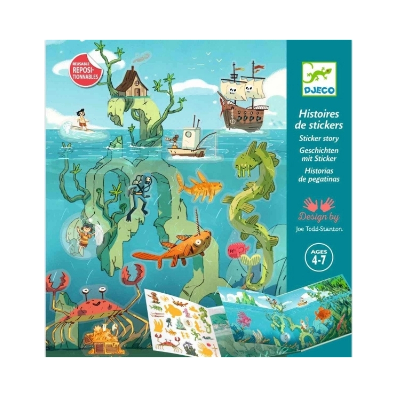 Stickerbuch djeco türkis