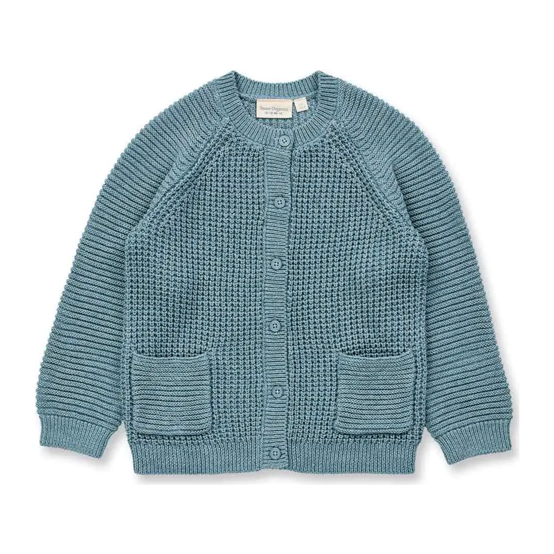 Strickjacke Sense Organics petrol