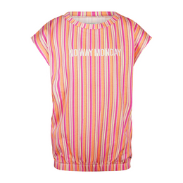 T-Shirt no way monday gestreift