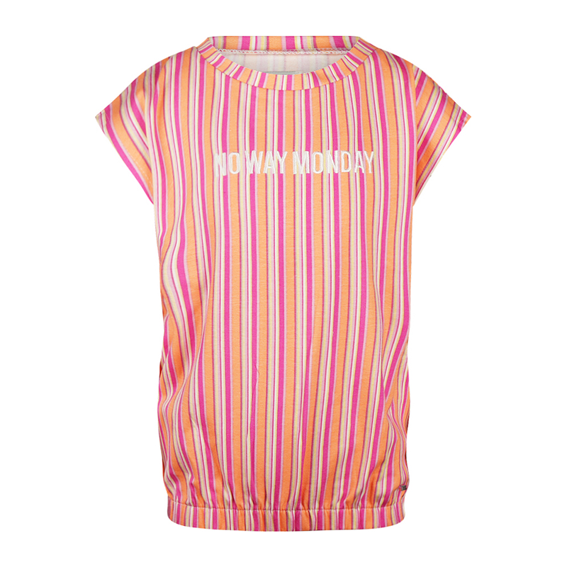 T-Shirt no way monday gestreift