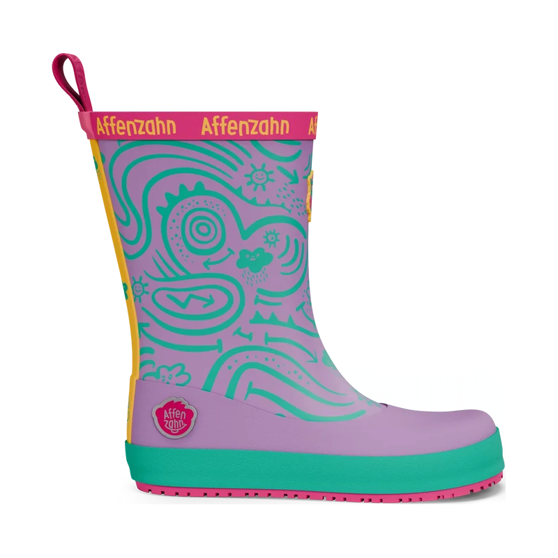 Gummistiefel Affenzahn lila