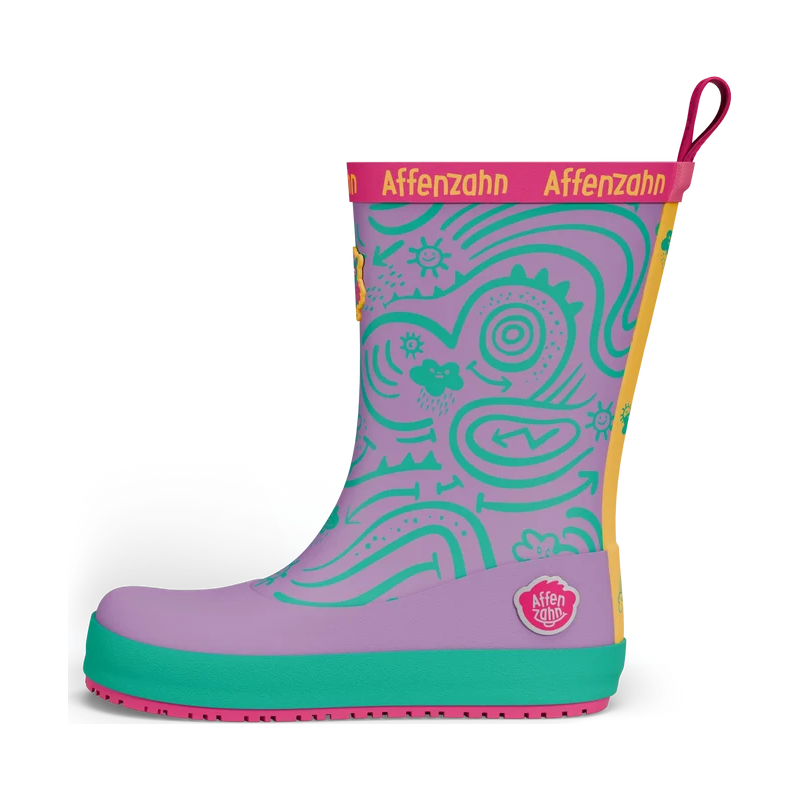Gummistiefel Affenzahn lila
