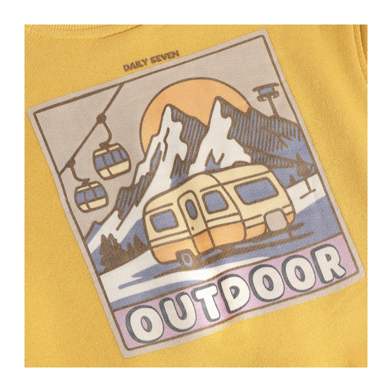Sweatshirt Daily Seven gelb